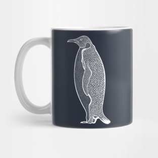 Emperor Penguin Ink Art - on dark colors Mug